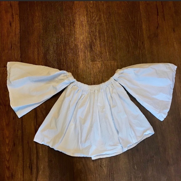 Tops - White Off Shoulder Crop Top